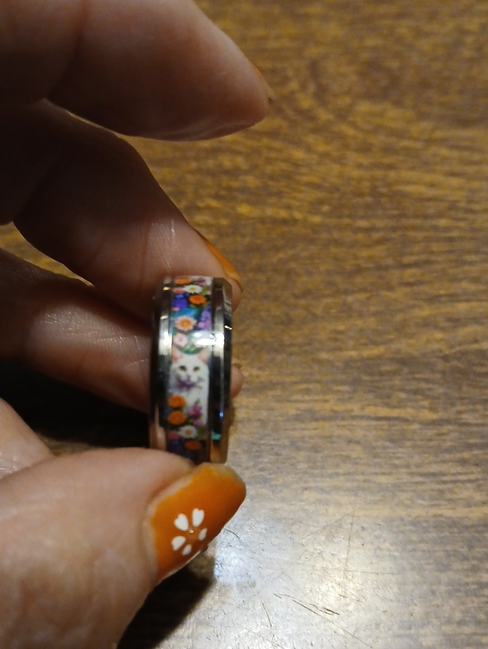 Floral Cat Ring 6 1/2 - 7